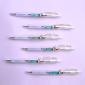 High quality ball pen,promotional plastic ball pen with logo,transparent 0.7mm